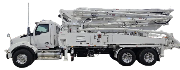 A ZOOMLION 38X-5RZ truck-mounted concrete pump, from ZOOMLION’s North American catalogue