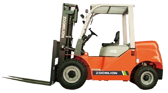 A ZOOMLION FD45 diesel forklift, from ZOOMLION’s North American catalogue