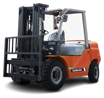A ZOOMLION FD50Zmini diesel forklift, from ZOOMLION’s North American catalogue