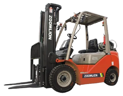 A ZOOMLION FG25H LPG forklift, from ZOOMLION’s North American catalogue