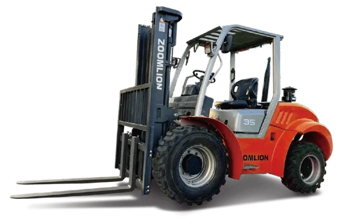 A ZOOMLION SD35 rough terrain forklift, from ZOOMLION’s North American catalogue