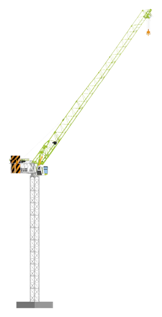 A ZOOMLION topless hydraulic luffing jib crane, from ZOOMLION's North American catalogue