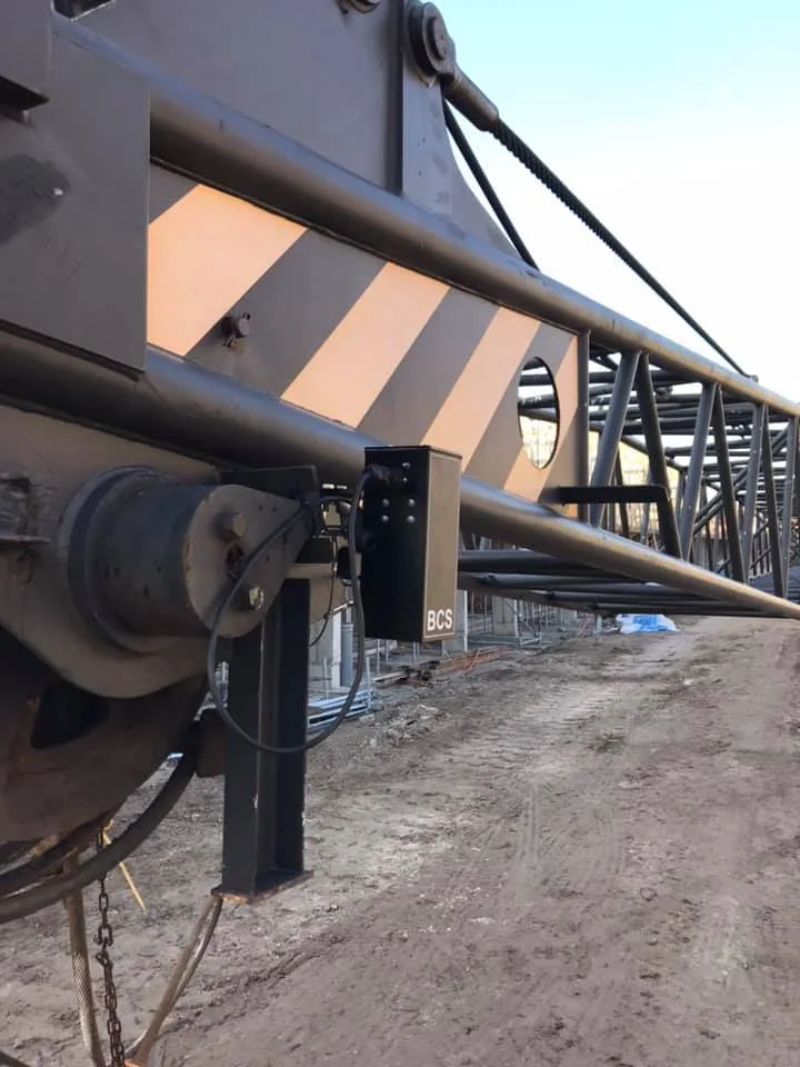 A BCS camera unit mounted on a lattice boom crane